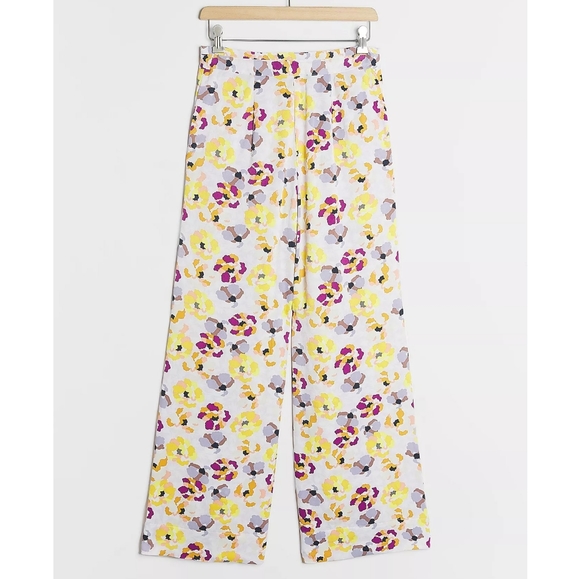 NWT Maeve Island Wide-Leg Pants anthropologie size 4 - Picture 3 of 5